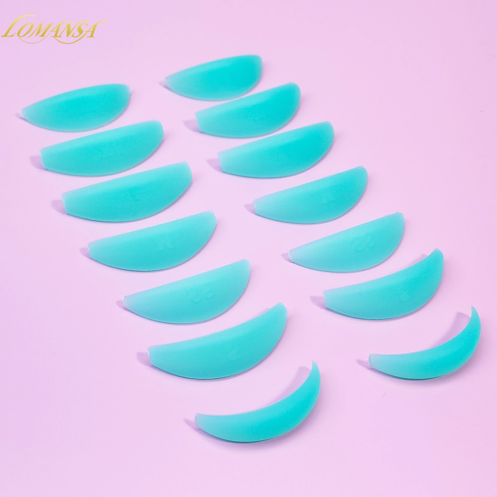 Description Picture 4 of itemLomansa 7 Pairs L Curl Silicone Eyelash Perm Pads Sticky Lashes Rod Shield Lifting 3D Eyelash Curler Accessories Makeup Tools