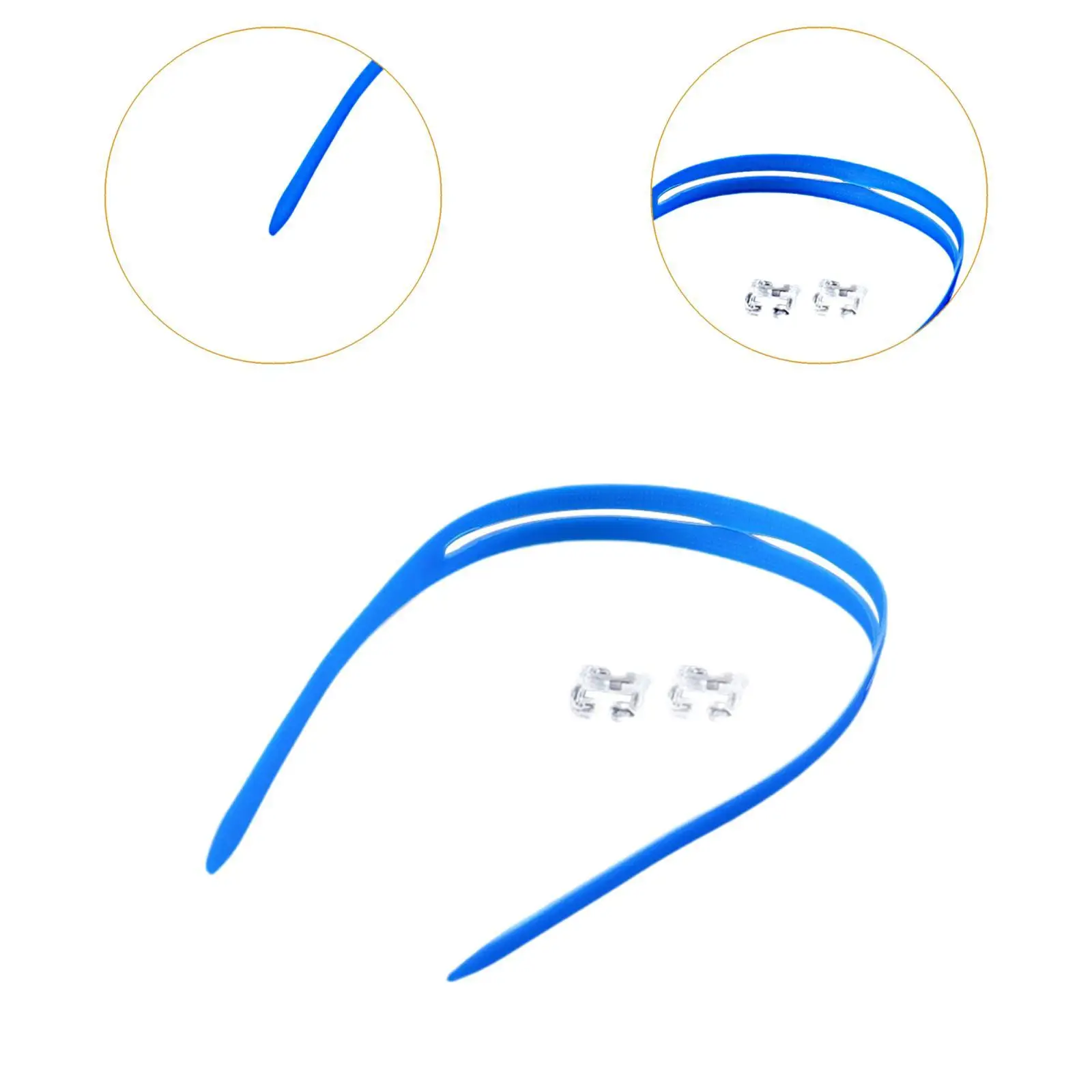 Durable Silicone Strap for Swimming Goggles with Extra Clips