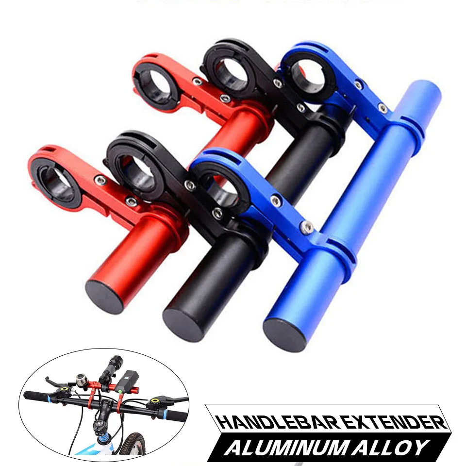 Aluminum Alloy Bicycle Handlebar Extender Mount Mountain MTB Bike Cycling Headlight Bracket Lamp Flashlight Holder Accessories