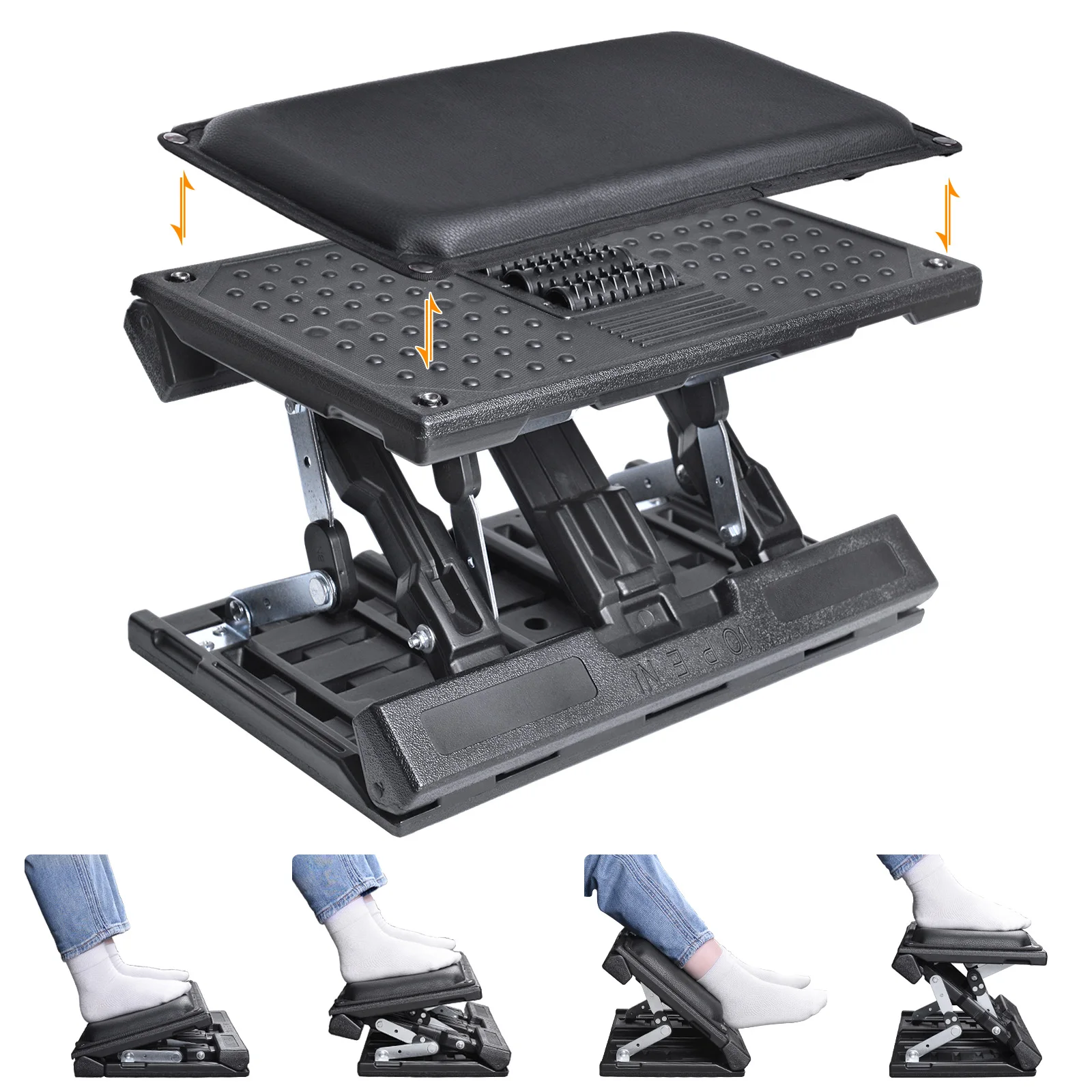 Scalebeard Foot Rest Strong Load-bearing Ergonomic Foldable Footrest Home Office Gaming Universal Non-slip Adjustable Footstool adjustable footrest