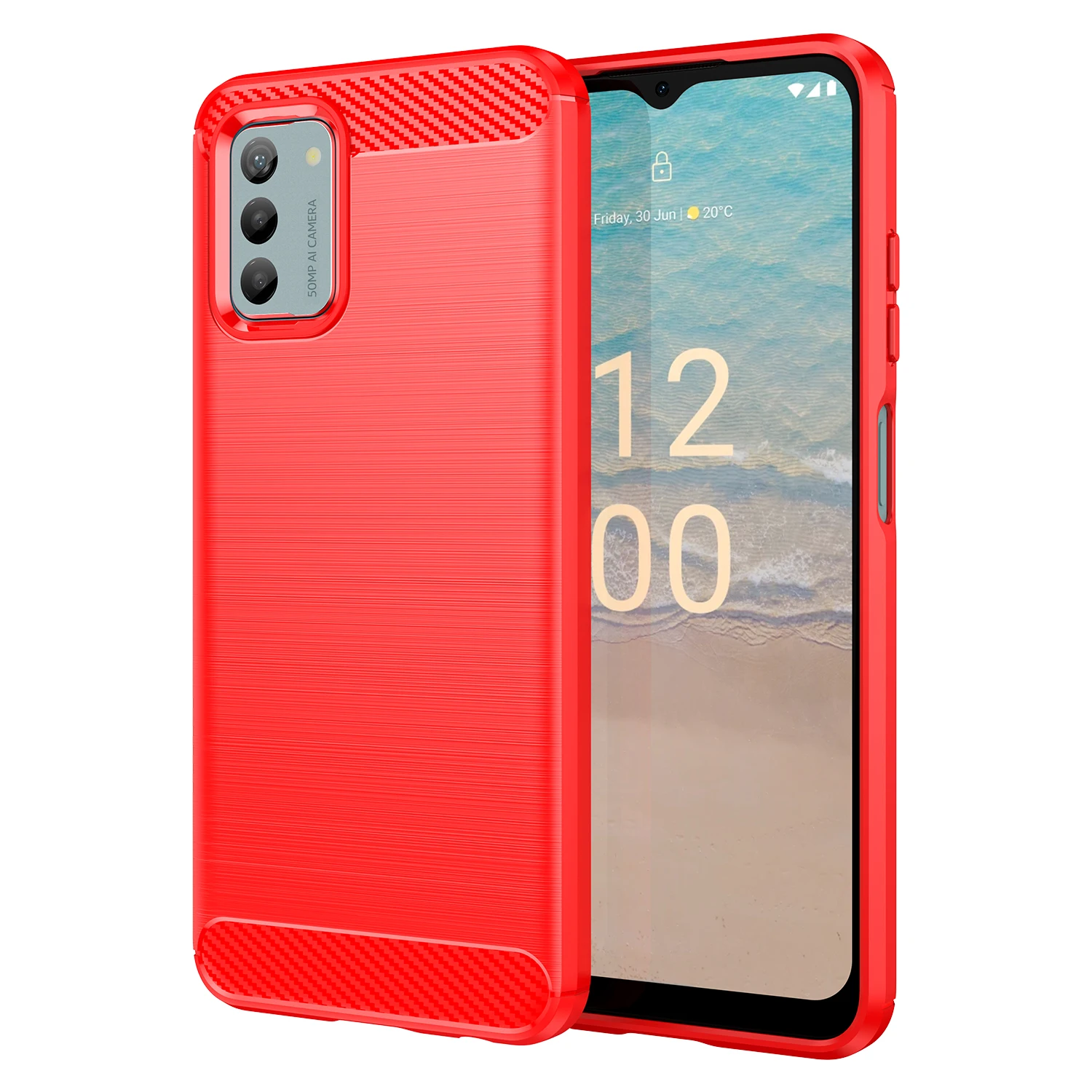 Shockproof Silicone Luxury Carbon Fiber Phone Case Bumper