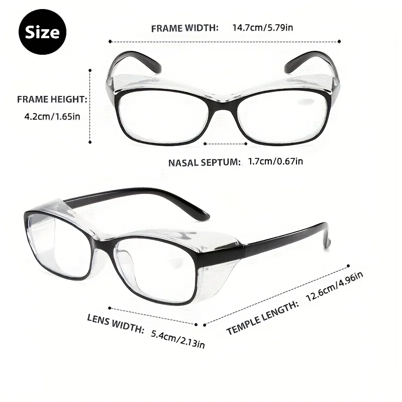 3PCS Colors Safety Glasses Clear Flat Light Anti-fog Eye Protection & Perfect Gift image 6