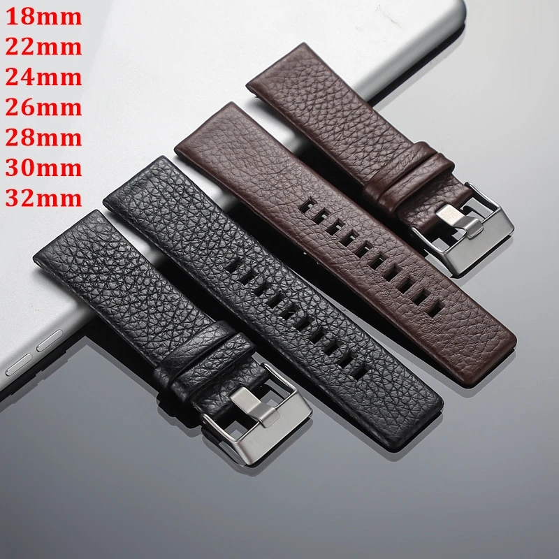 Premium Cowhide Leather Watch Strap - Multiple Sizes Available