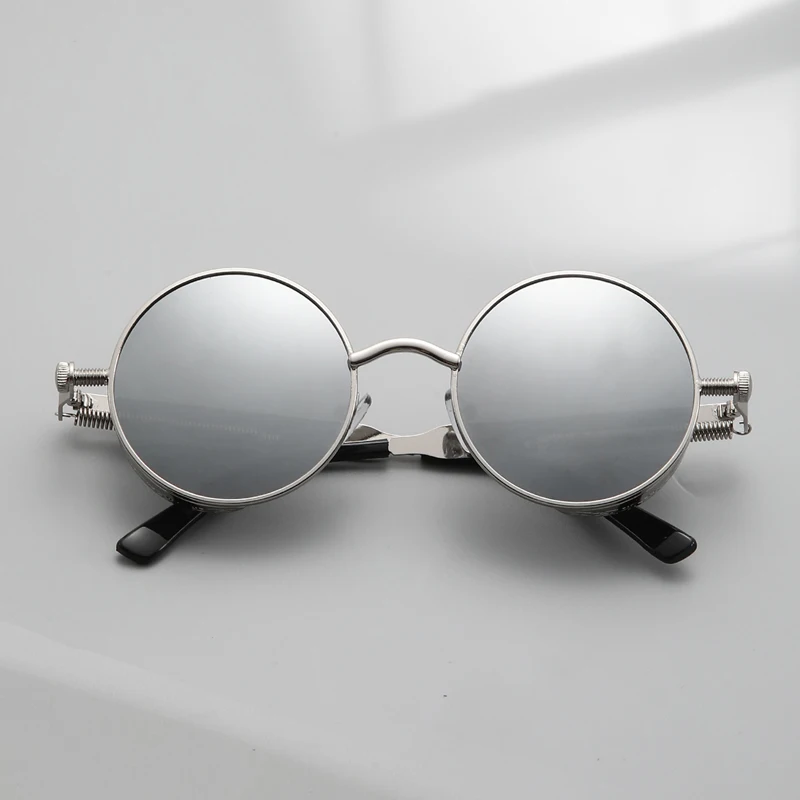 Steampunk Sunglasses Metal Steam Punk Style Sun Glasses Steampunk Fashion Men Retro Round Sunglasses