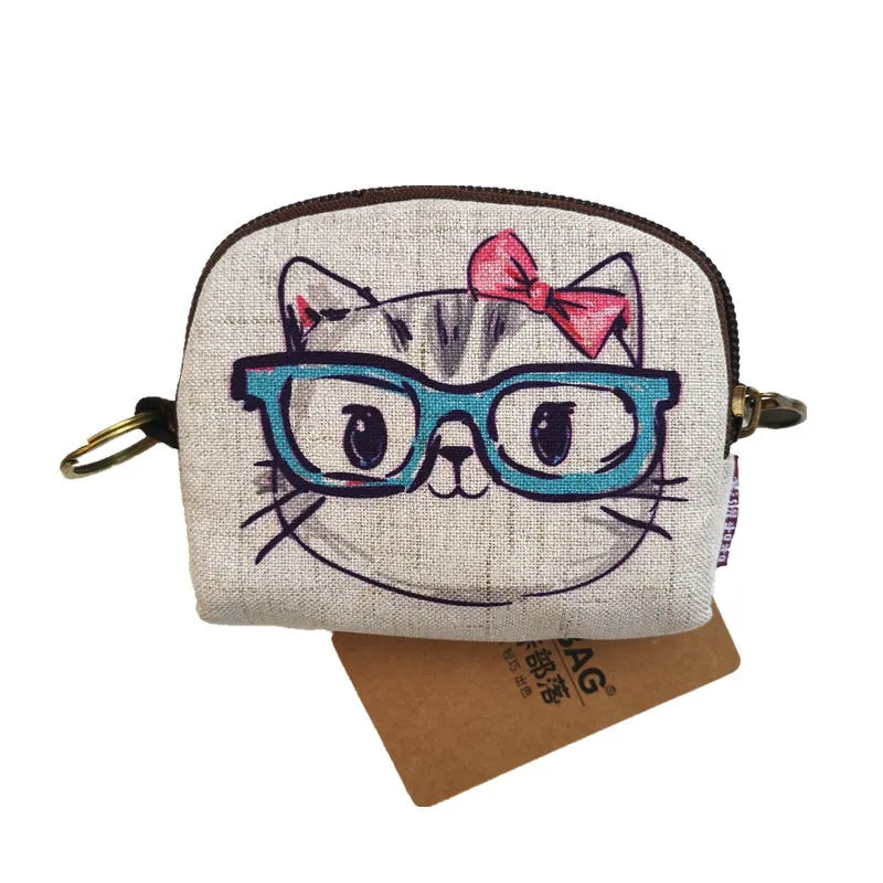 Coin Purses Korean Printed Mini Coin Wallet Bag Card Holder ID Credit Holder Pocket Women Girls Kids Cosmetic Bag