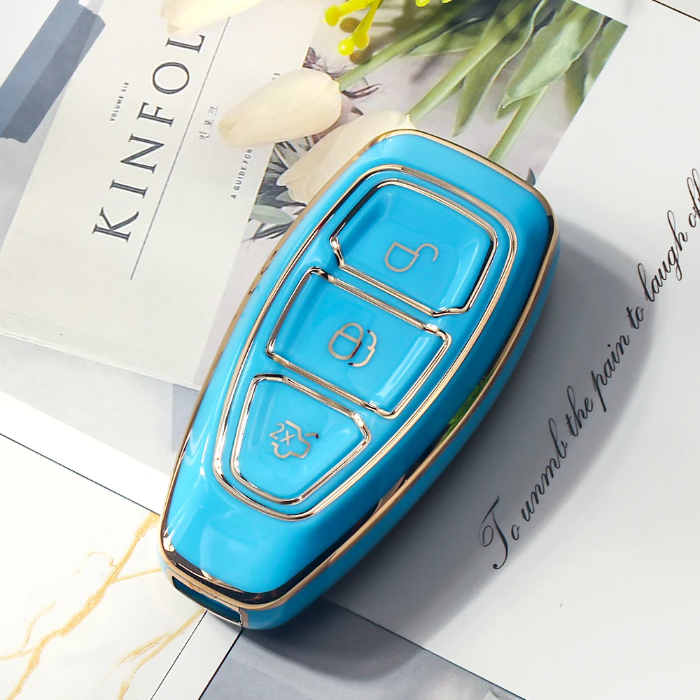 Premium 3-Button TPU Car Key Case Cover