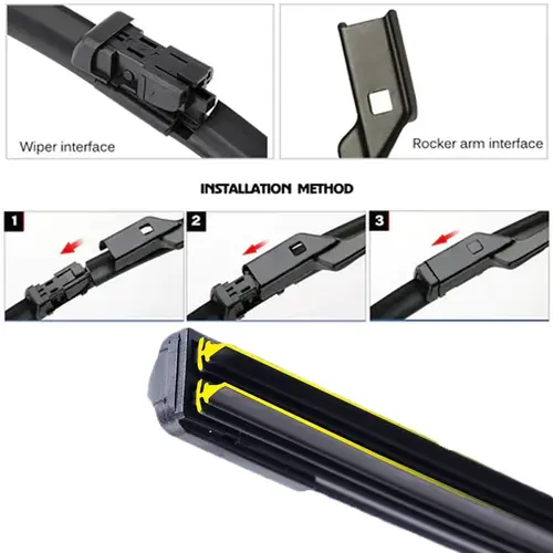 Car Windshield Wiper blades Universal Soft Double layer Rubber Frameless Bracketless car wipers 14" 16" 19" 20" 21" 22" 24"26" - Image 22