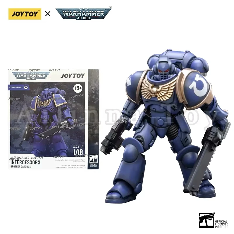 Action Figure JoyToy Space Marines Ultramarines Jump Pack Intercessor 2, Scala 1/18, Articolata Con Accessori - 6