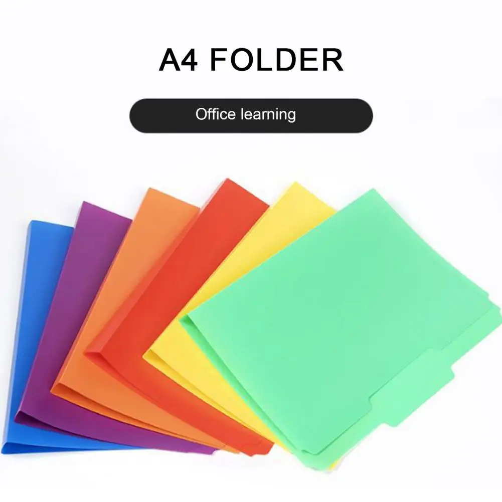 

6-Pack File Folders Assorted Primary Colors Letter Size 1/3-Cut Tab Expandable Sturdy Desktop File Organization