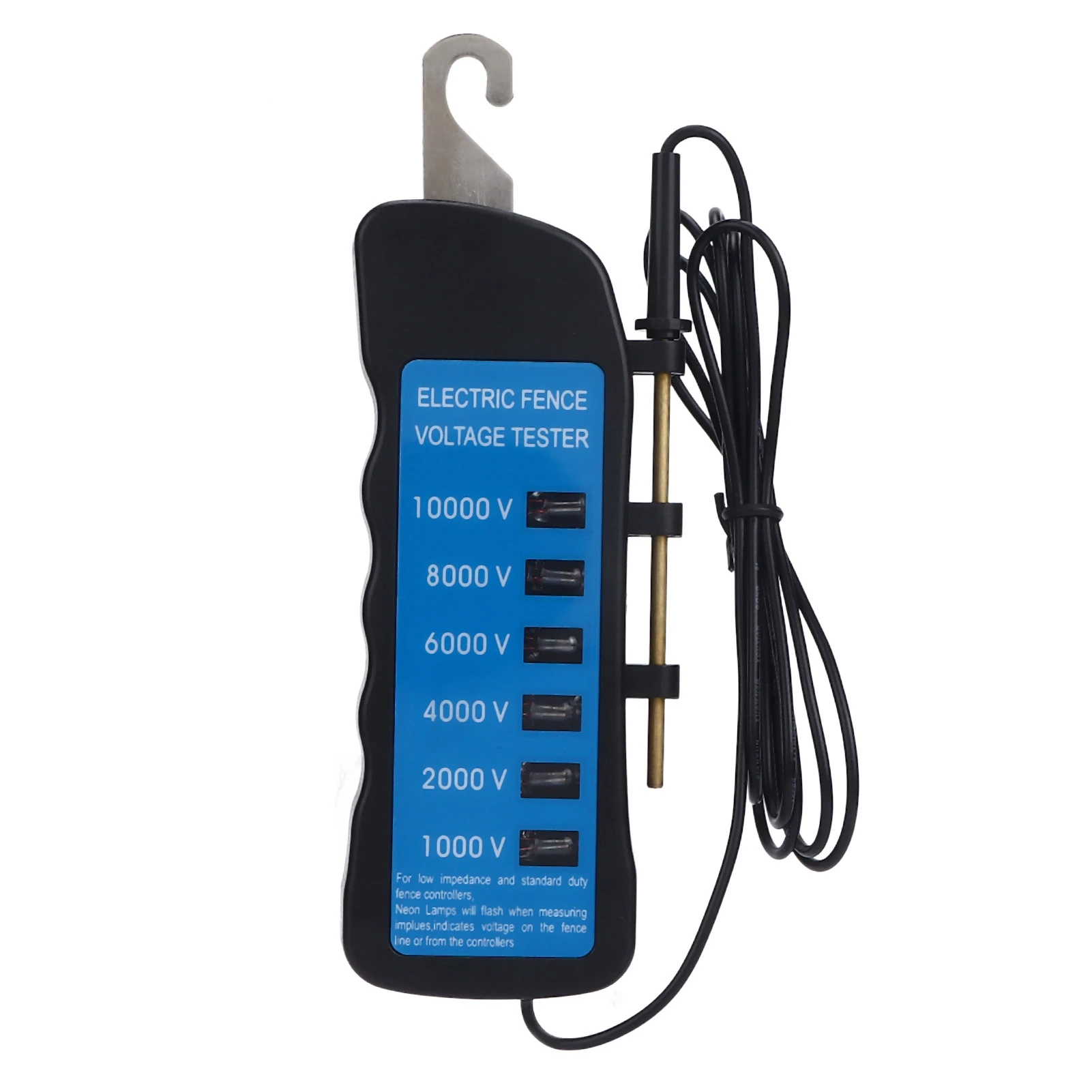 ZK20 Electric Fence Tester Voltage Meter 10000V Waterproof Portable Tool with 6pcs Light for Farm