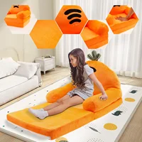 Toddler Chair Comfortable Kids Sofa Bed Foldable Toddler Couch Lightweight Baby Lounge Chair Portable Couch for 1 to 4 Years Old 5