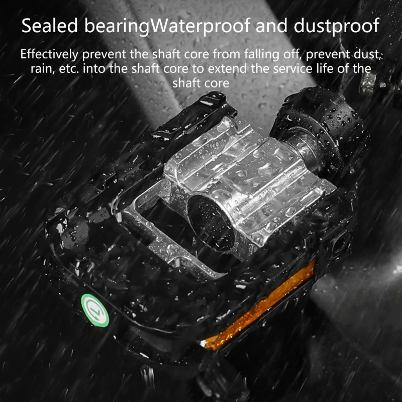 

Складные велосипедные педали Нескользящие педали для горного велосипеда со светоотражающими полосами Широкие плоские педали из