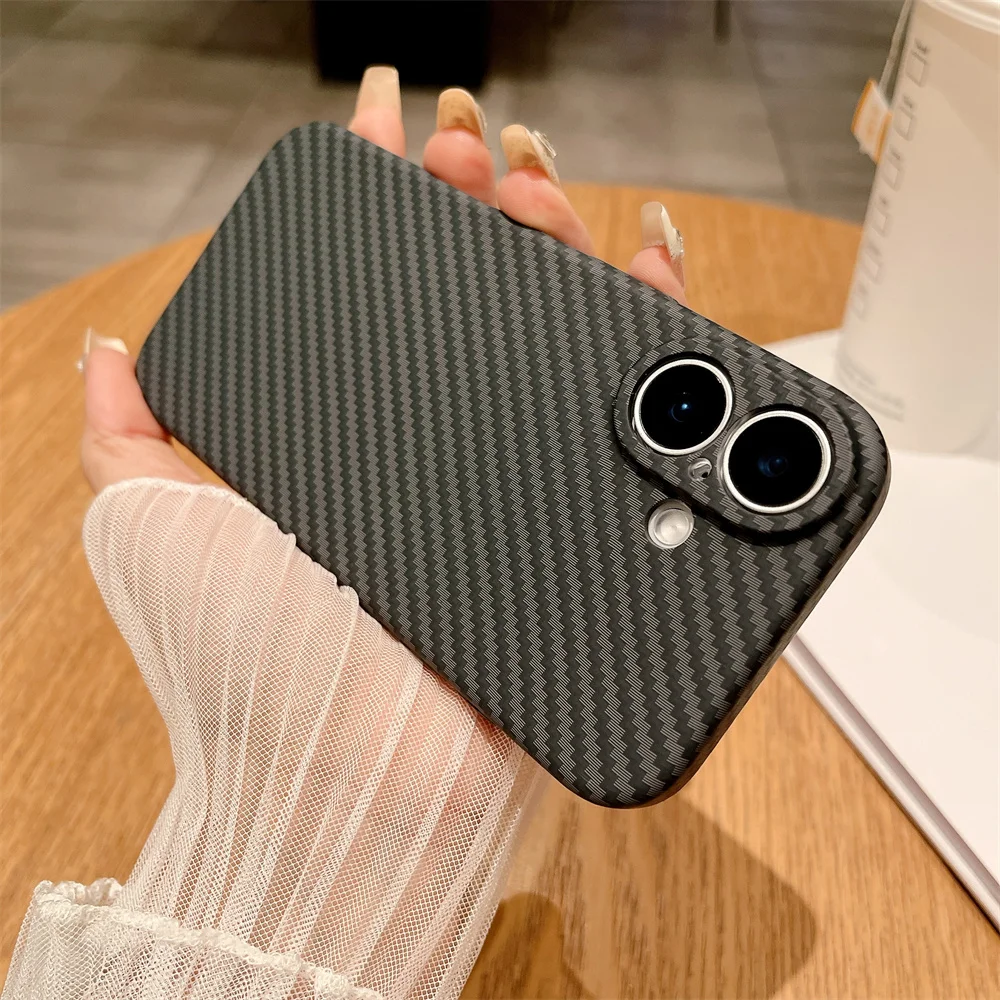 Ultra-Thin Matte Carbon Fiber Pattern Shockproof Phone Case
