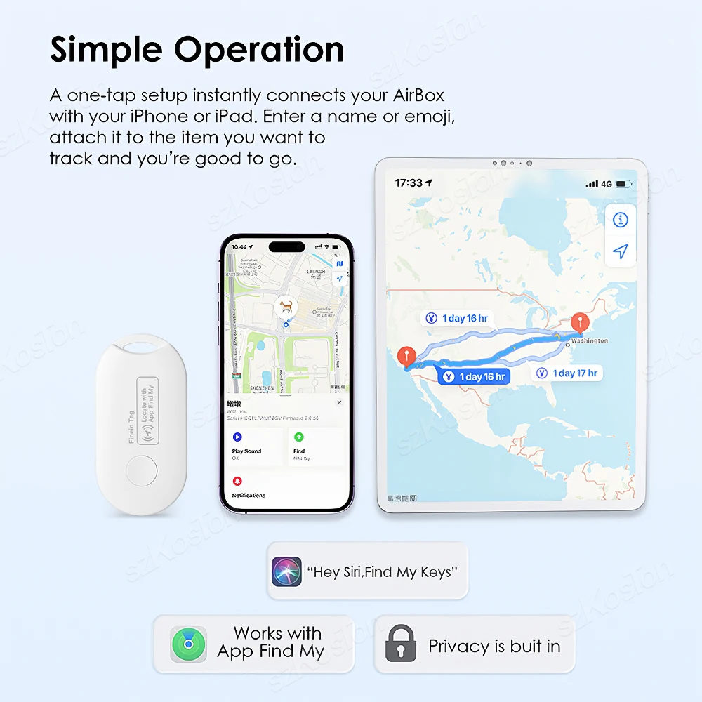 Mini GPS Tracker For Apple Find My APP Smart Tag Tracking Device Bluetooth-compatible Finder for IOS System Keys Wallet Bags 6