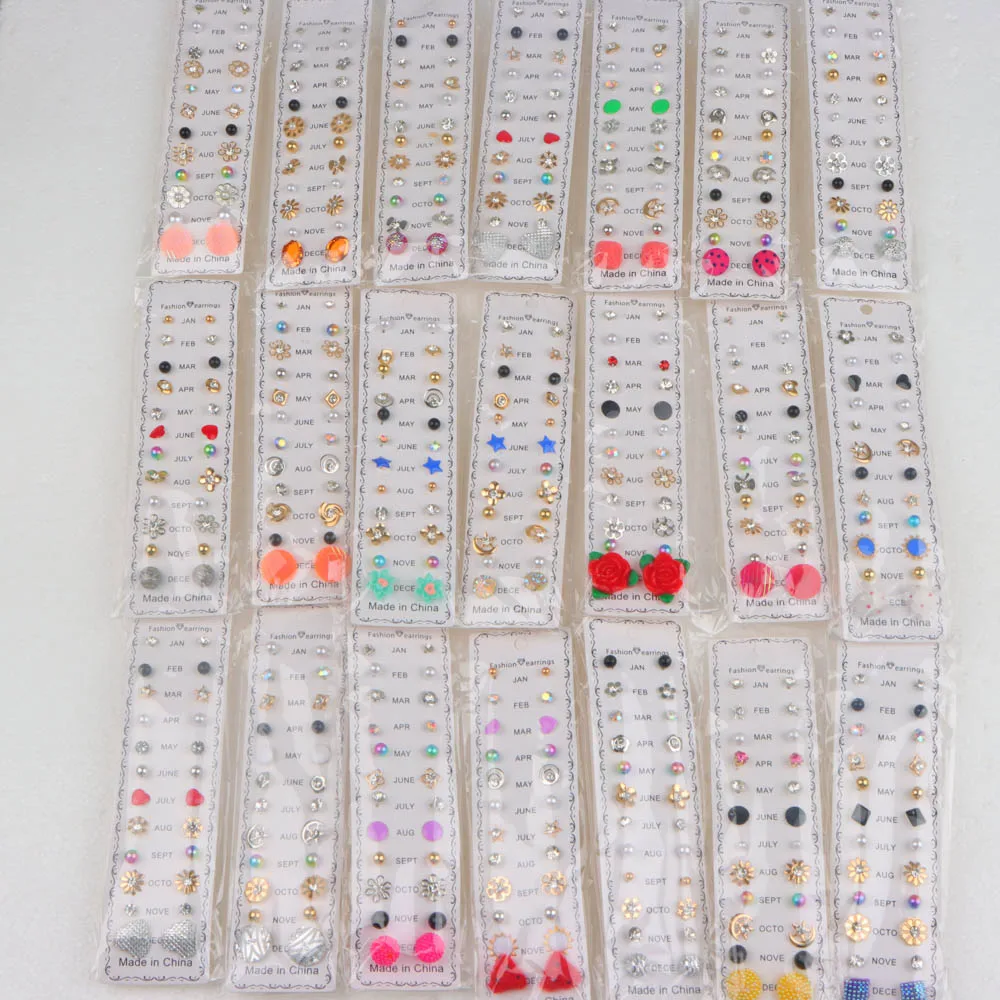 20 Sätze/los Mini Ohrstecker Set Mixed Stil Mode Frauen Schmuck Geschenk Für Freunde Party Geschenke Großhandel – Detail 12