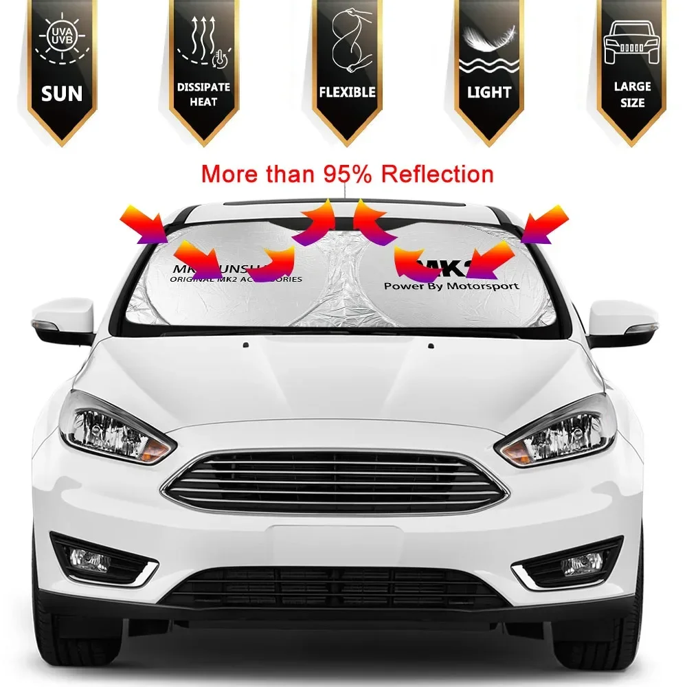 Car Windshield Sun Shade Visor Cover UV Protection Shield Sunshade Pad for Ford Focus 2 3 4 1 MK2 MK3 MK4 MK1 Auto Accessories
