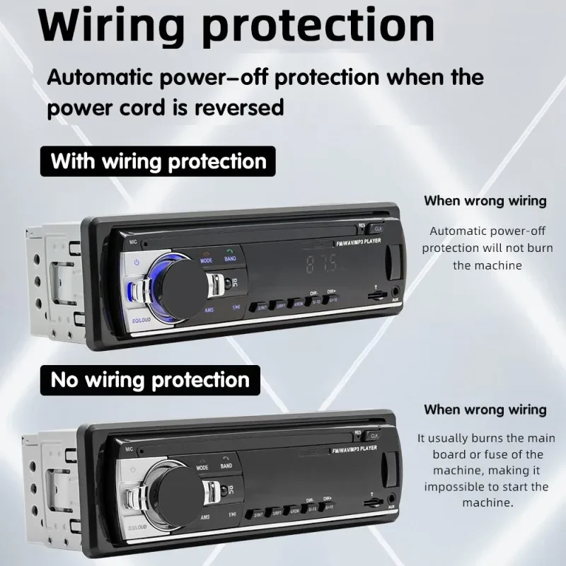 Car MP3 Player 1 Din Stereo Multimedia Digital Bluetooth FM ISO Power Aux Input USB Fm Transmitter