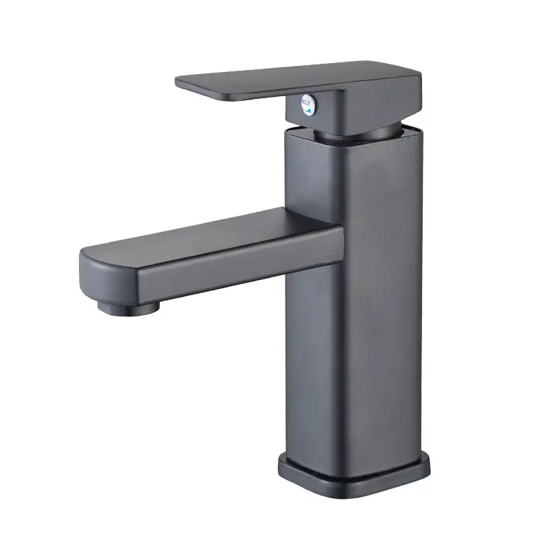 Black/Chrome Bathroom Faucets Hot and Cold Mixer Faucets Vanity Bathroom Kitchen Deck Mounted Bathroom Sink Faucets - Image 7