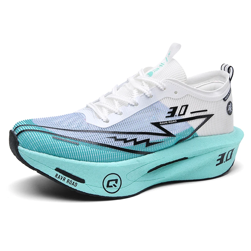 Men's High-Quality Lightweight Running Shoes with Full Palm Cushion and Carbon Plate