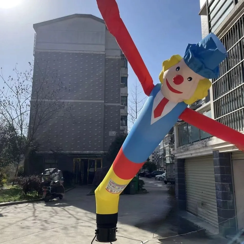 

13FT Red Blue Clown Sky Dancer Inflatable Tube Clown Dance Puppet Inflatable Advertisement Suitable for 18 Inch Blower