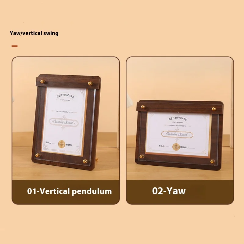 A4 인증서 디스플레이 프레임 문서 프레젠테이션을 위한 아크릴 수상 쇼케이스 스탠드, 인증서 및 사진에 적합