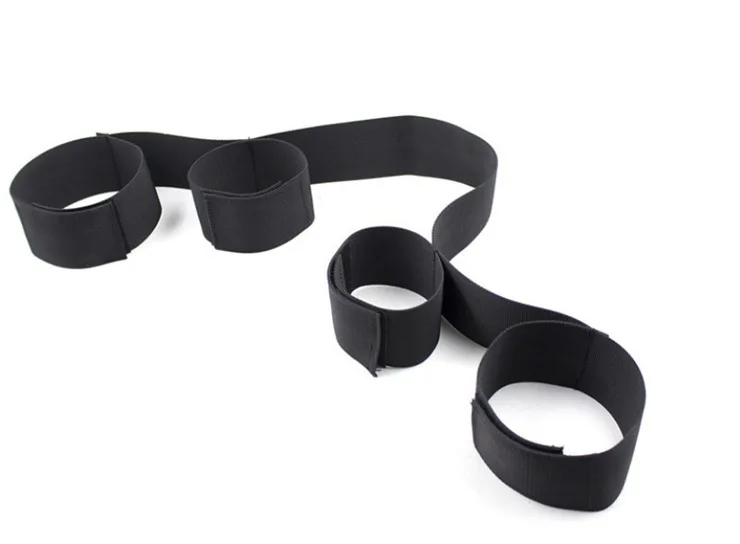 Handcuffs Bondage Set Bed BDSM Bondage Restraint Strap System Adults Wrists & Ankle Cuffs Erotic Sex Toy for Woman Couples Slave