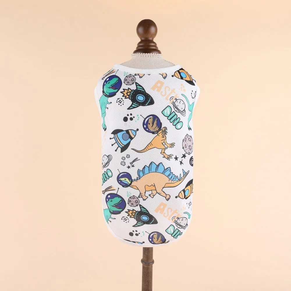 Niedliche Sommer-Kühlweste für Hunde, Cartoon-Design, Weiche Kleidung, Sommer-Freizeithemden für Kleine, Mittlere und Große Hunde, Welpen, Französische Bulldoggen – Detail 3