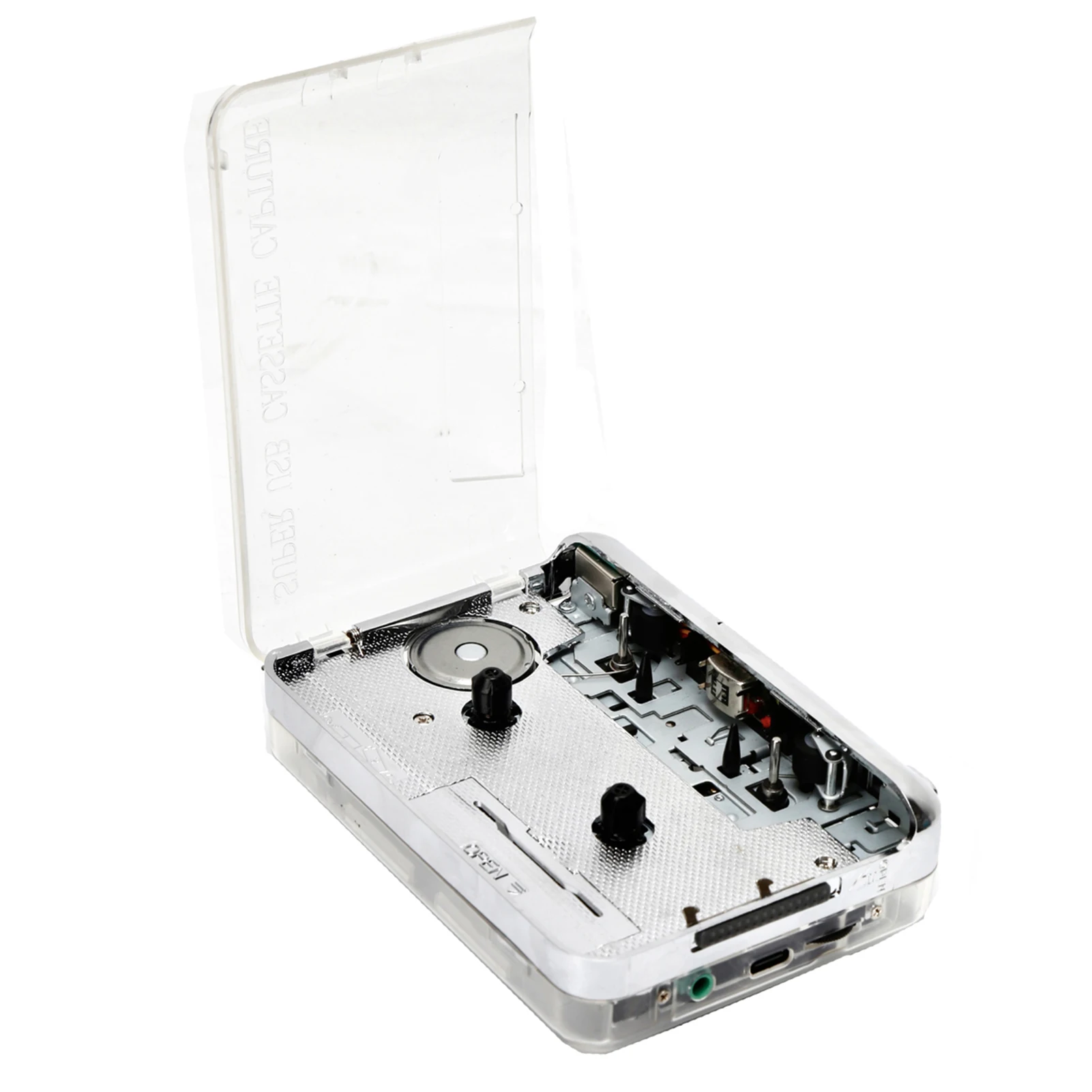TON010 Cassette Player Portable Tape Recorder To Mp3 Full Transparent Shell USB Cassette Capture To MP3 Format Tape Music Player