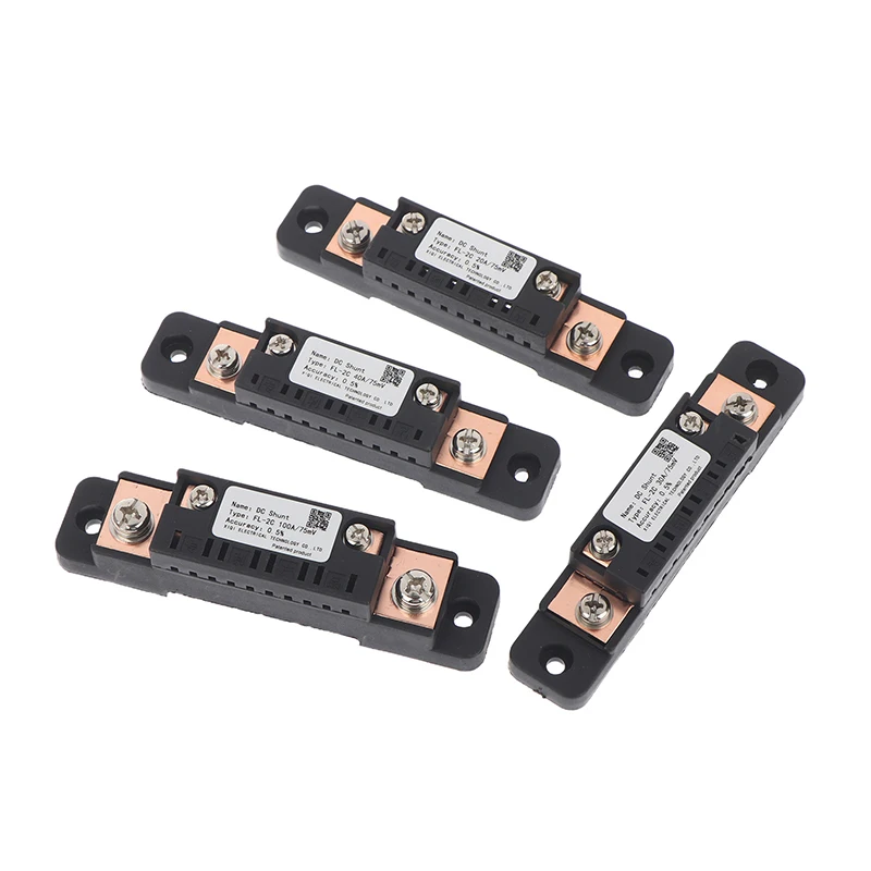 핫세일 FL-2C 션트 10A 15A 20A 30A 40A 50A 75A 100A 75mV DC 고정밀 베이스형 전류 셰트 저항기