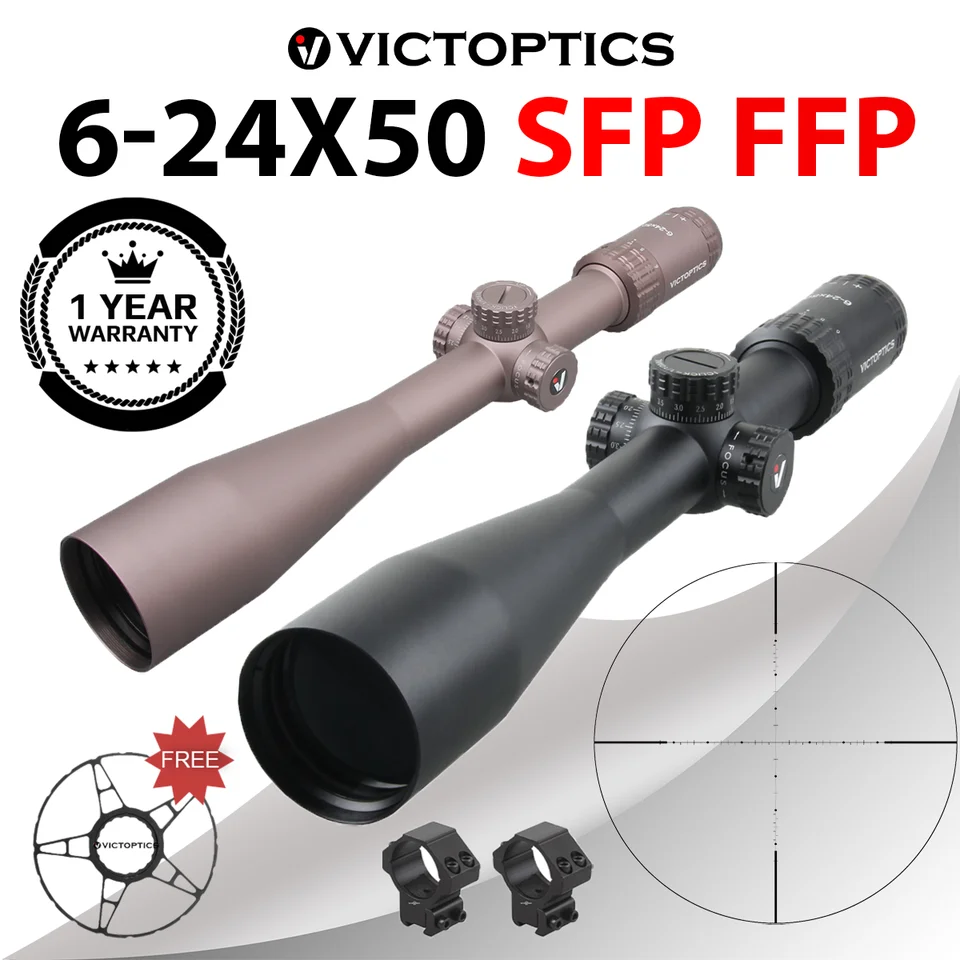 Victoptics S4 6-24x50 FFP SFP FDE MDL Riflescope Hunting Tactical
