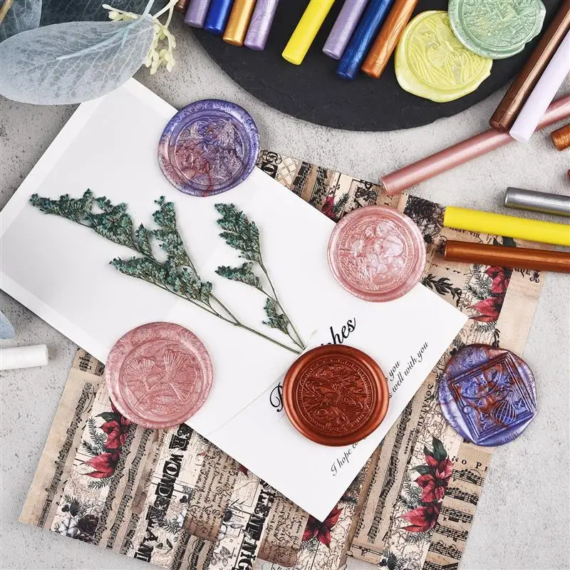 Seal Wax Sticks For Melting Glue Gun Sealing Wax Sticks Wedding Party Invitation Sealing For Fashion Gift Decoration 10Pcs