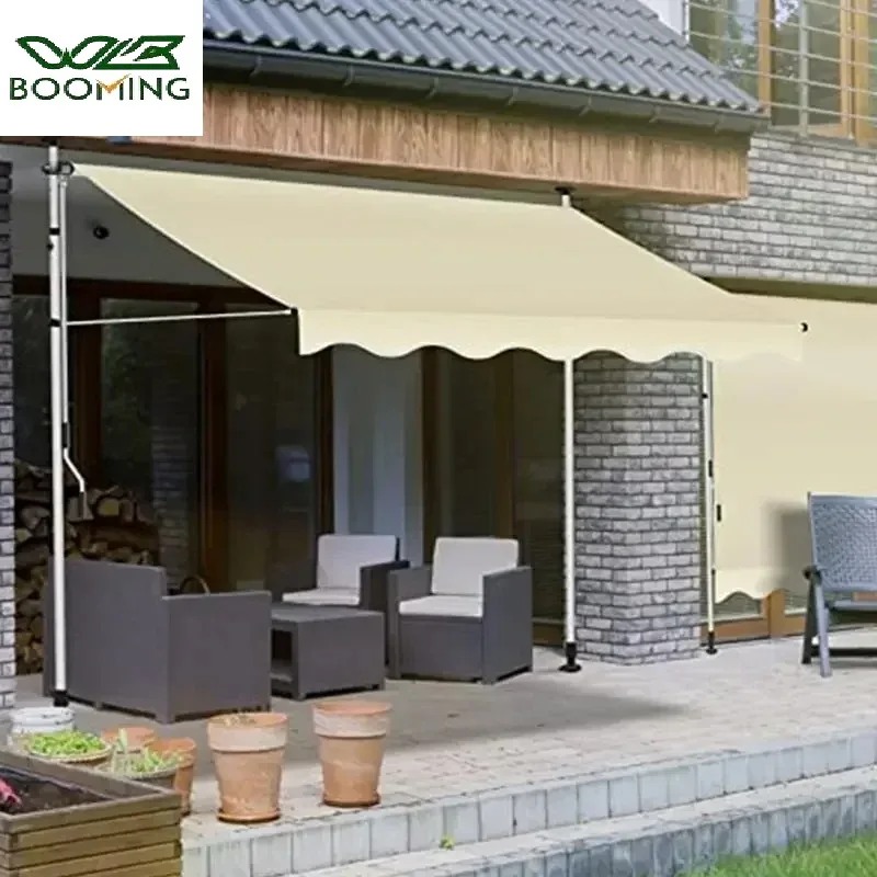 

Terrace Sunshade Foldable and Retractable Sunshade Rain and Sun Protection Side Sunshade Eaves Outer Door Canopy Awning