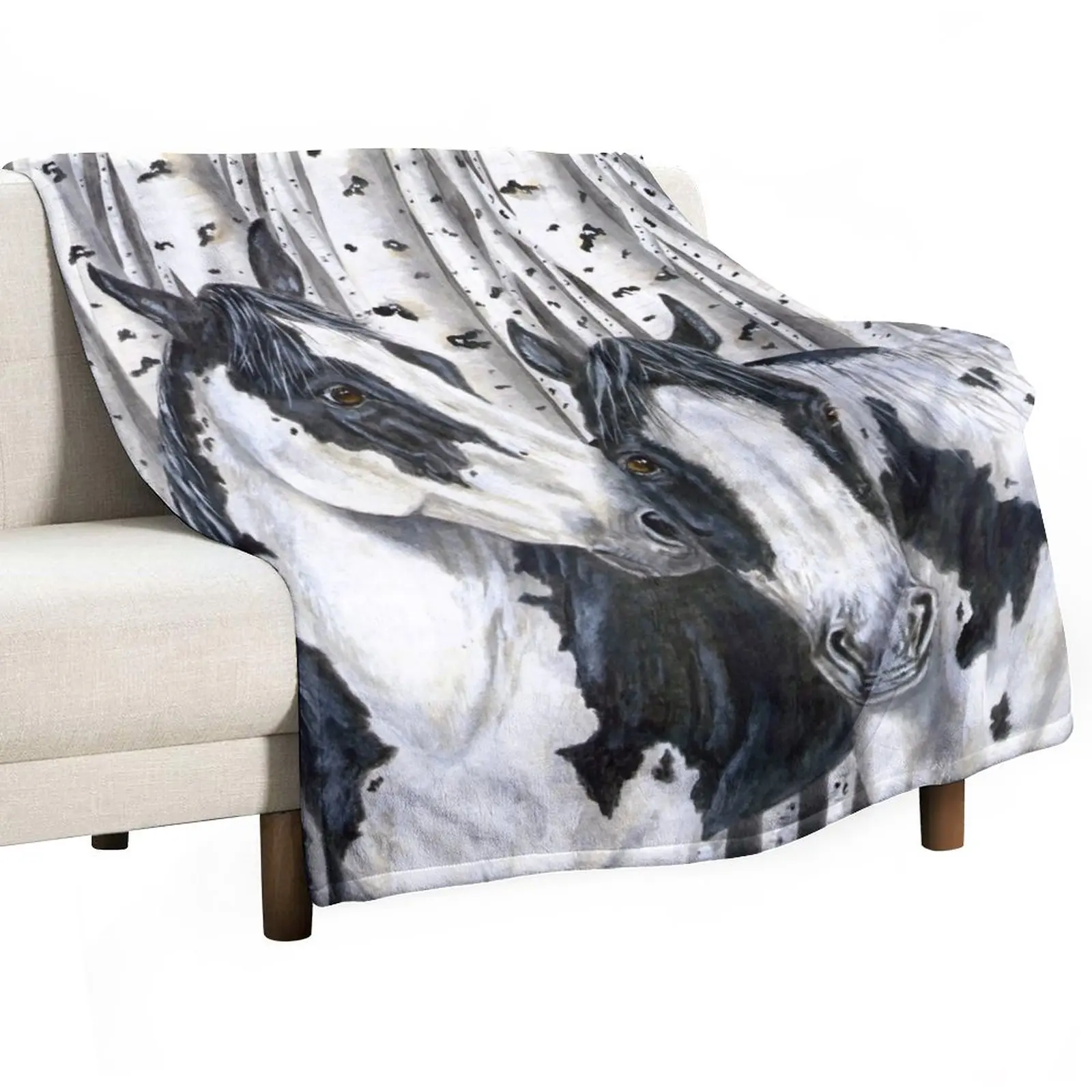

Whispering Birch Throw Blanket Luxury Blanket Vintage Blanket wednesday