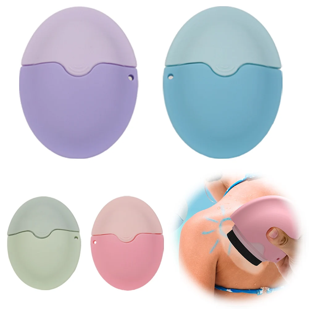Roll on Sponge Applicator Silicone Sun Lotion Applicator Refillable Suncream Roller Applicator Oval for Outdoor Travel
