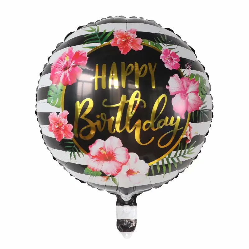 50 stücke 18 zoll Runde Folie Ballon Alles Gute Zum Geburtstag Aufblasbare Folie Helium Ballons Geburtstag Party Dekoration Kinder Spielzeug Luft globos – Detail 3