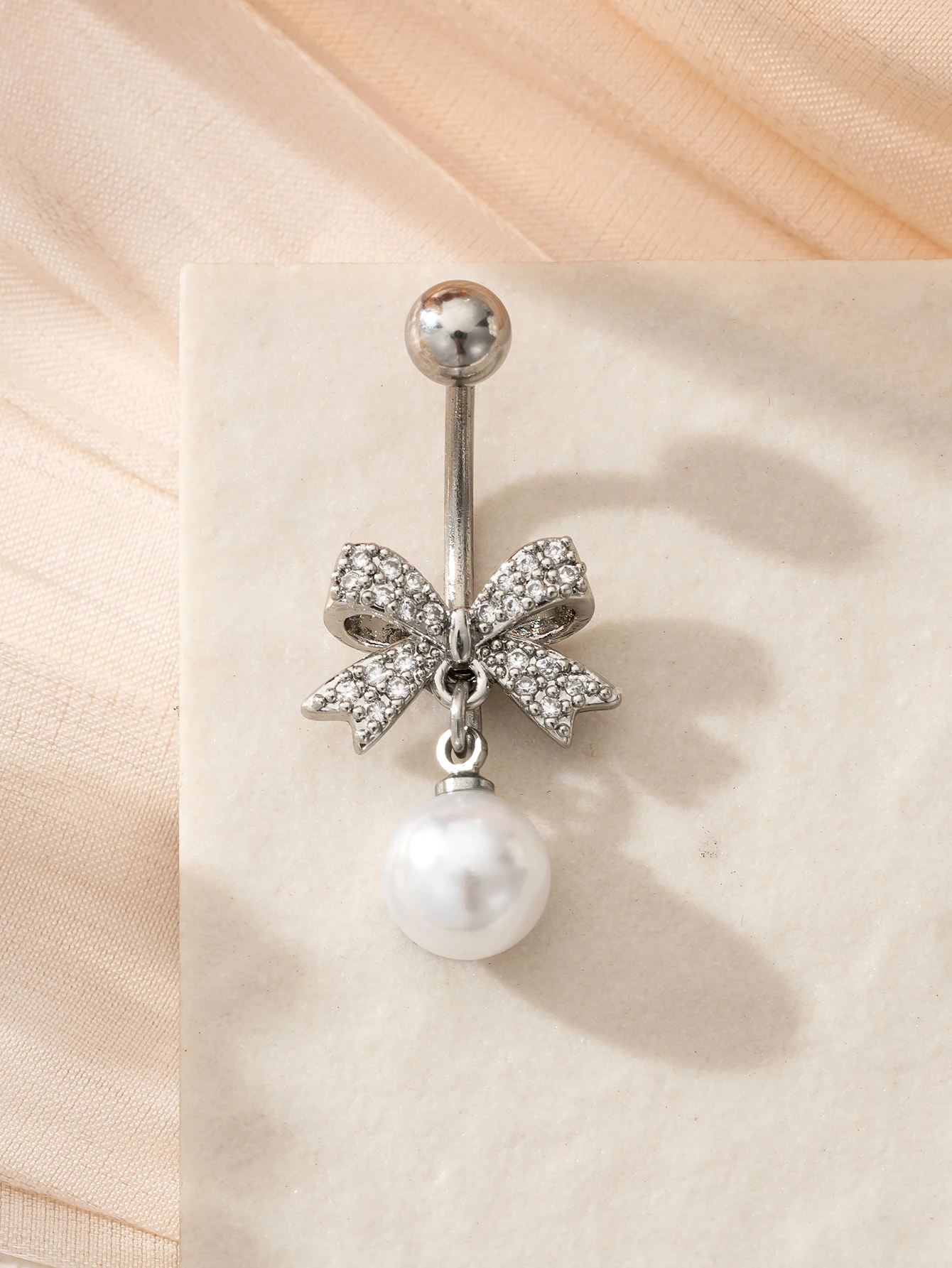 Jewelry Imitation Pearl Navel Ring for Women
