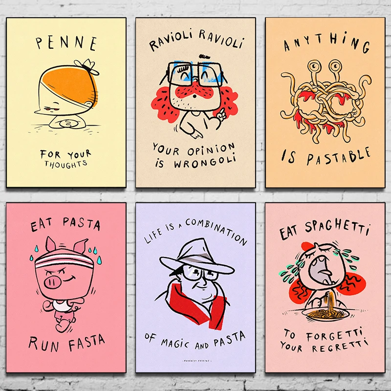 Colorato Meraviglioso Pizza Pittura Su Tela Poster Wall Art Immagini Per Soggiorno Ristorante Negozio Negozio Negozio Modern Home Decor Gift