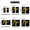 2pcs, spring summer Curtains yellow Calla Lily Sheer Curtains Versatile Polyester Decorations For Home Use for Living Room, 4