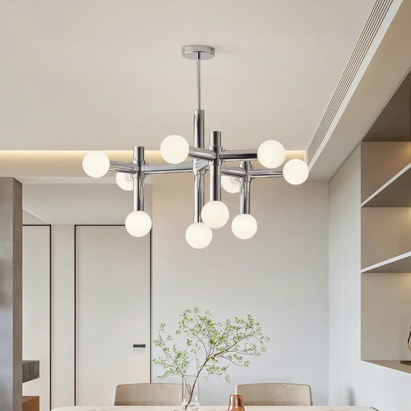 Bauhaus 천장 유리 걸이식 램프, 거실 침실 펜던트 조명, 상점 바 걸이식 샹들리에, 방 장식, LED 광택