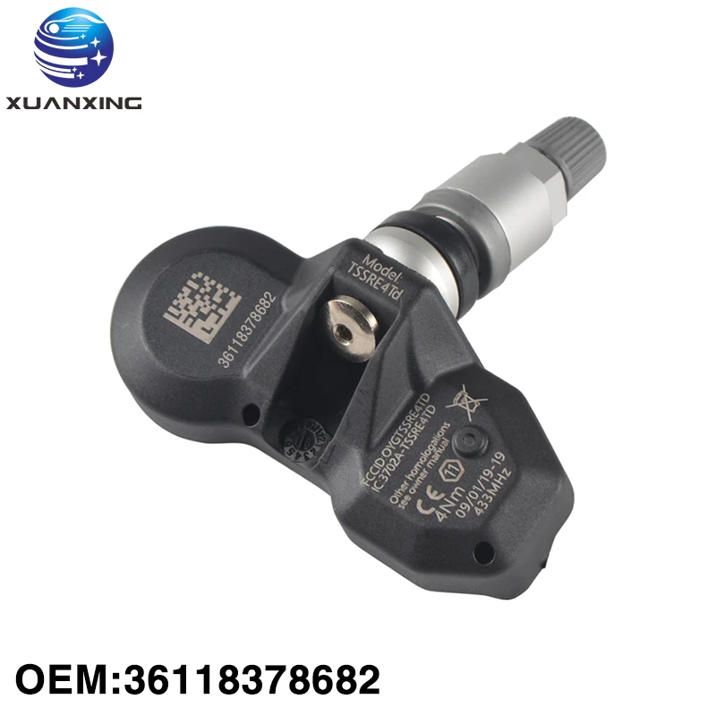 TPMS 36118378682 Tire Pressure Sensor Monitoring System Aluminum Valve 433MHz for BMW 328i 335i 528i 550i 750i 760Li