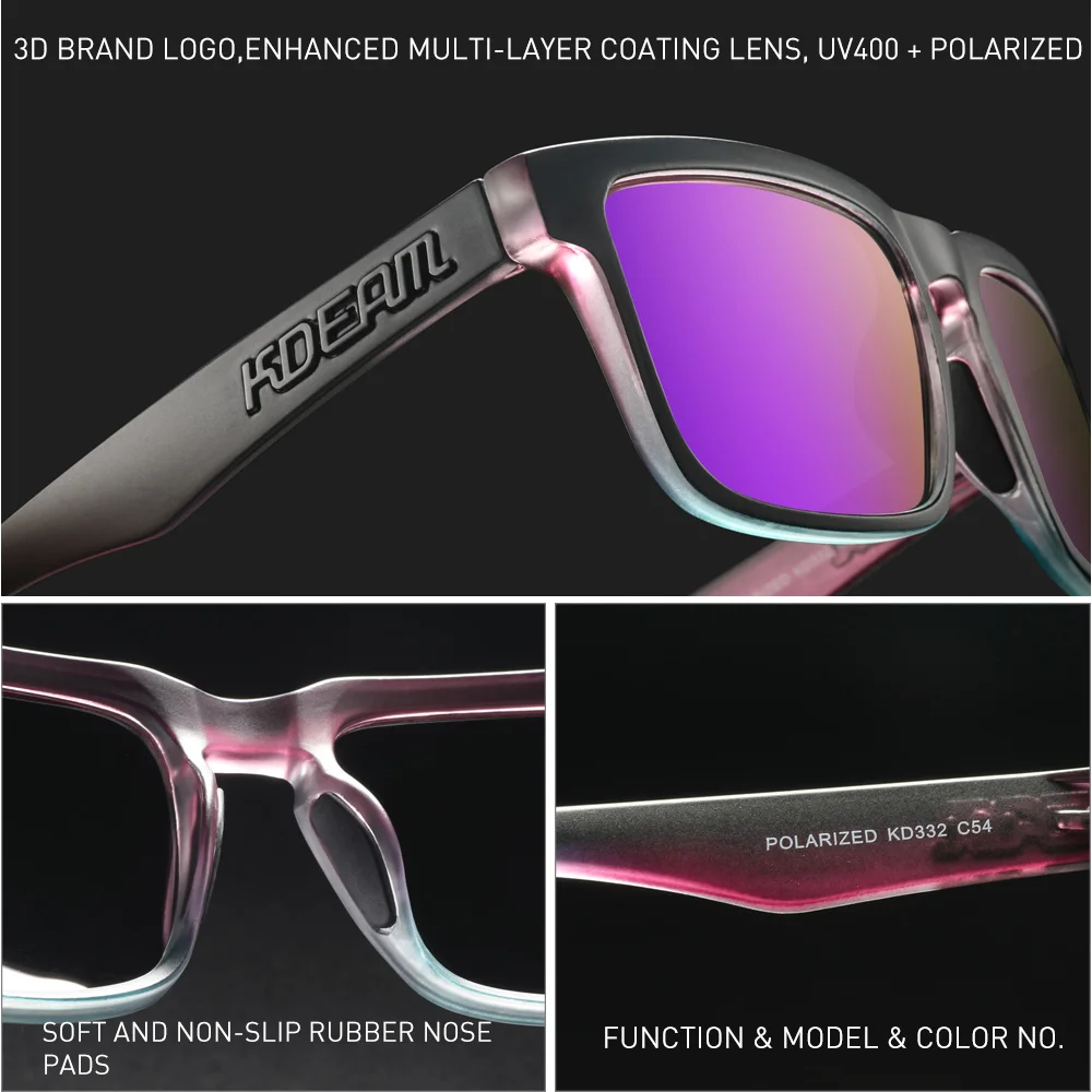 Enhanced Sport Polarized Sunglasses with Photochromic Lenses and Packaging