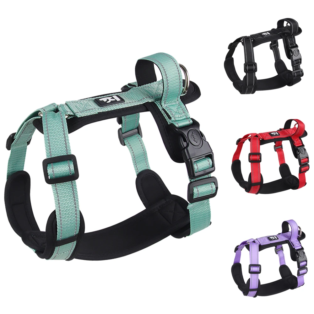 

No Pull with Handle Dog Harness for Medium Large Dog Anti-Escape Harness Pet Vest Reflective Puppy Chihuahua Training Harnesses