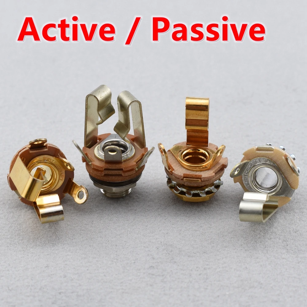 1 Piece 6.35mm Active/Passive Switch craft Short Open Output Jack for Electric Guitar Bass- US(Origin)