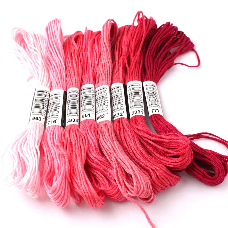 Cross Stitch Floss Cross Stitch thread The Unique Style 8 Cross Stitch Embroidery Thread Floss Sewing Skeins Craft Dofferent Gradient Color