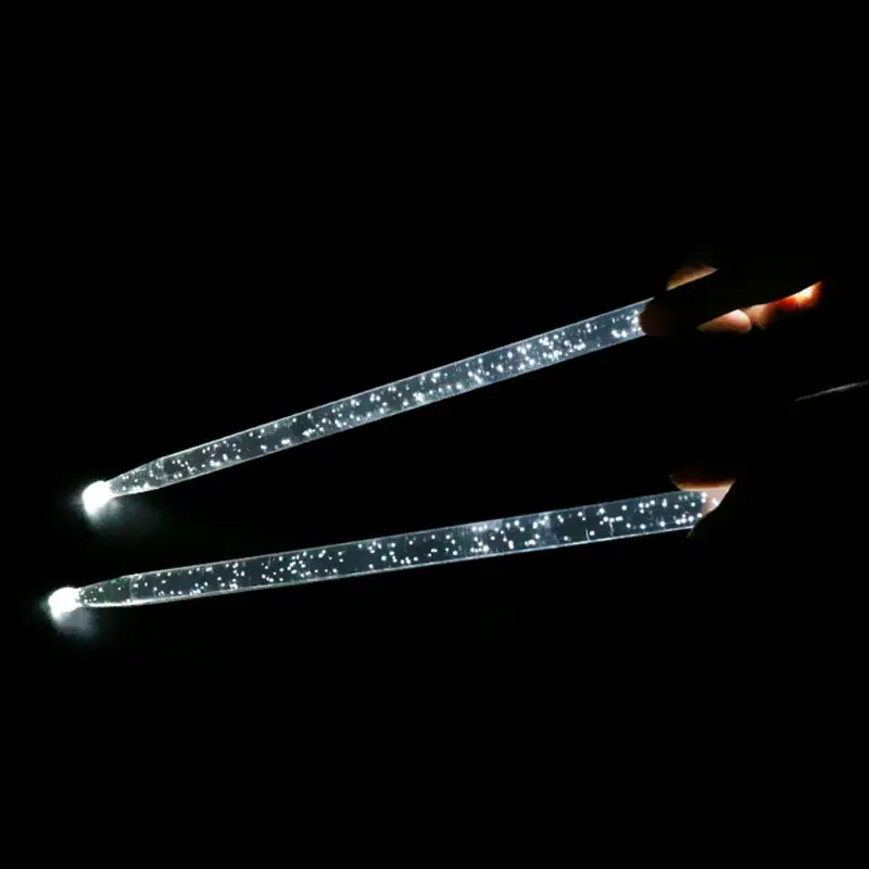 LED Light Up Bubble Acrylic Drumsticks Stage Performance Luminous Drumsticks Kids Adults Glow in Dark