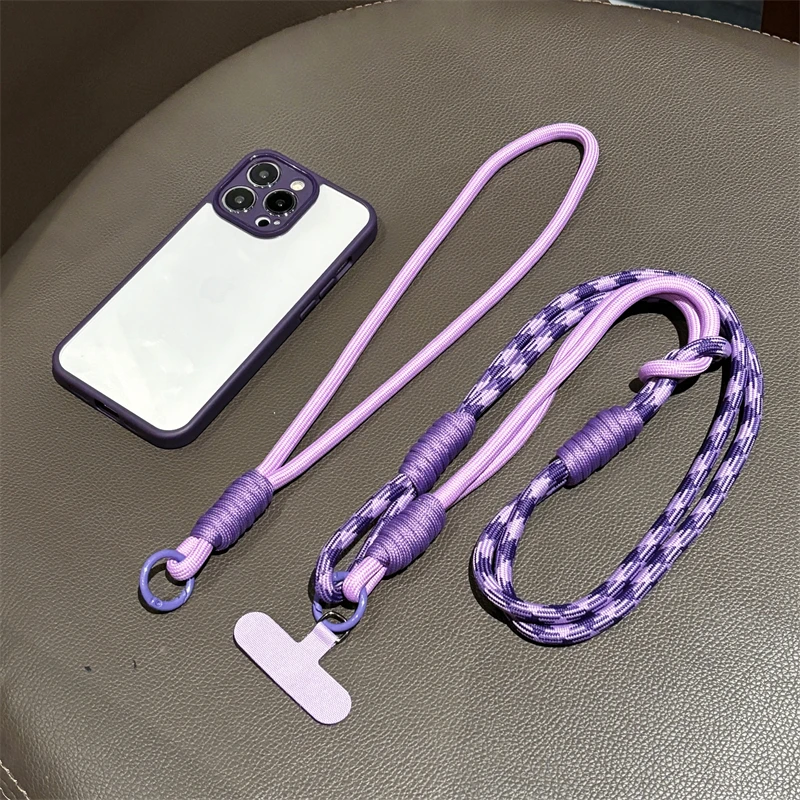 Luxury Crossbody Lanyard Transparent Acrylic Case - Clear Hard Back Cover