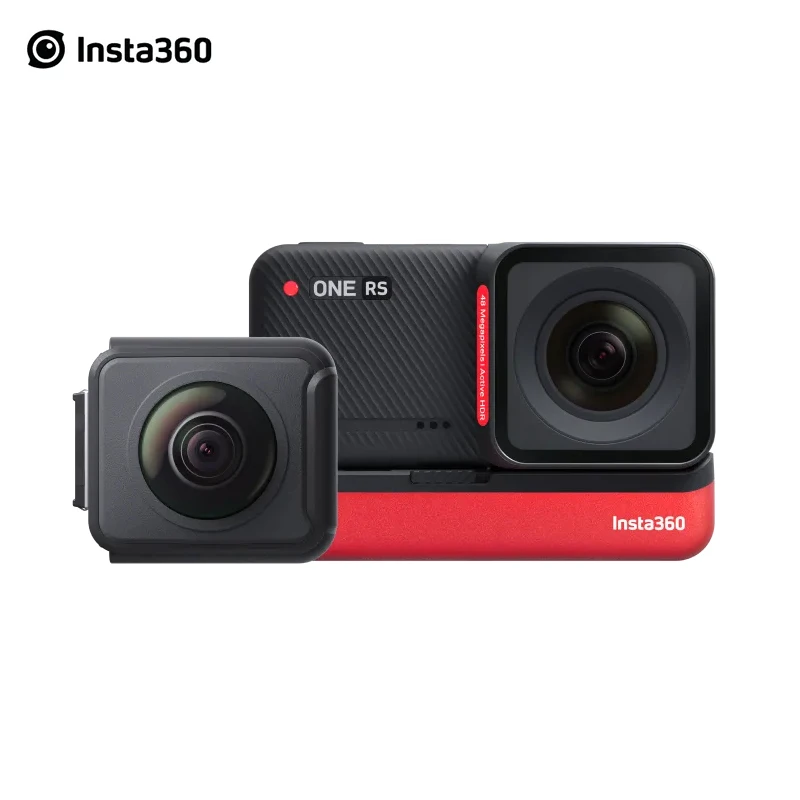 Insta360 One Rs-Action Camera 4K 60Fps Impermeabile E Fotocamera 5.7K 360 Con Obiettivi Intercambiabili, Twin/ 4K Edition