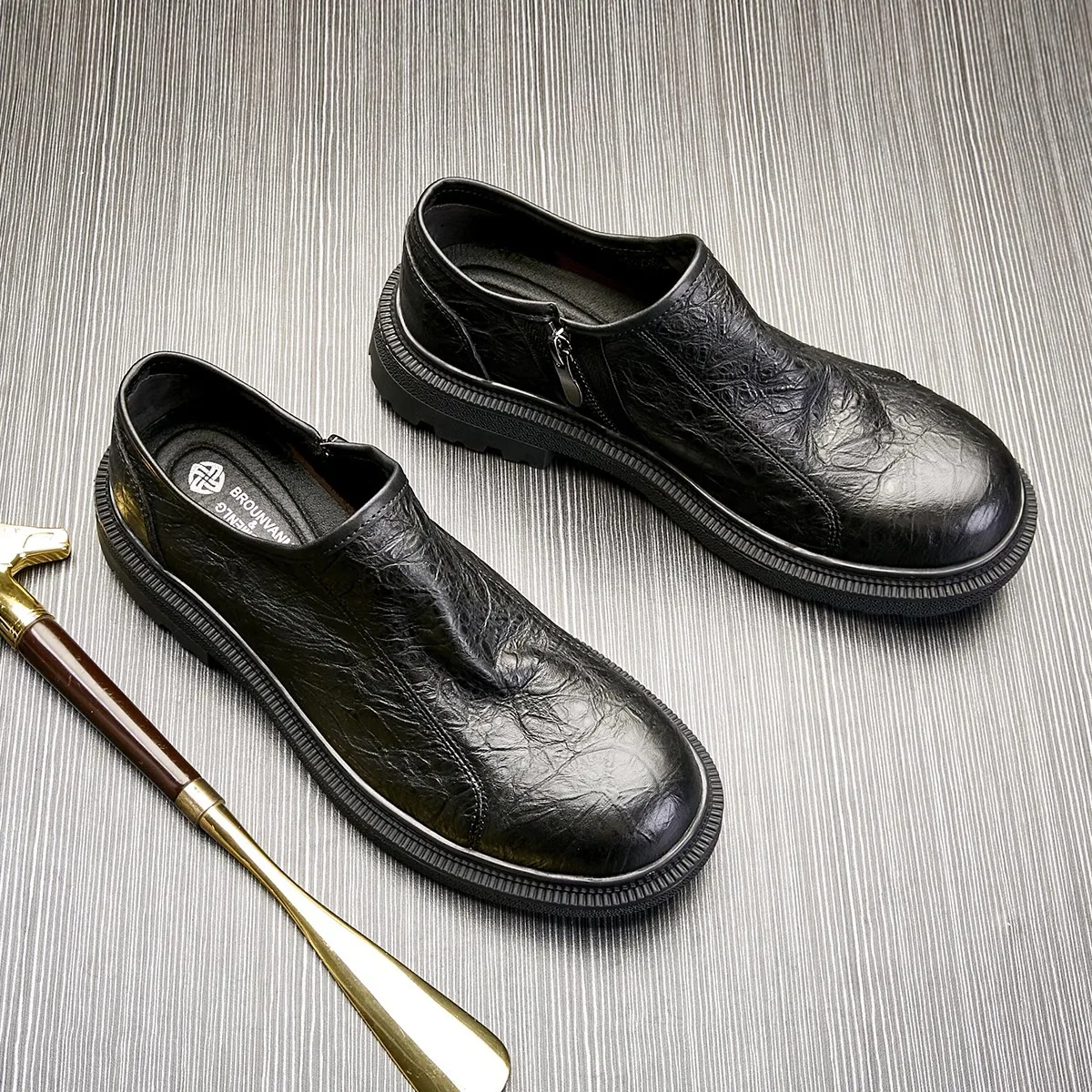 Original Designer Shoes Autumn Men Dress Shoes High Quality Genuine Leather Shoes Men Autumn Winter Cowhide Business Men Shoes