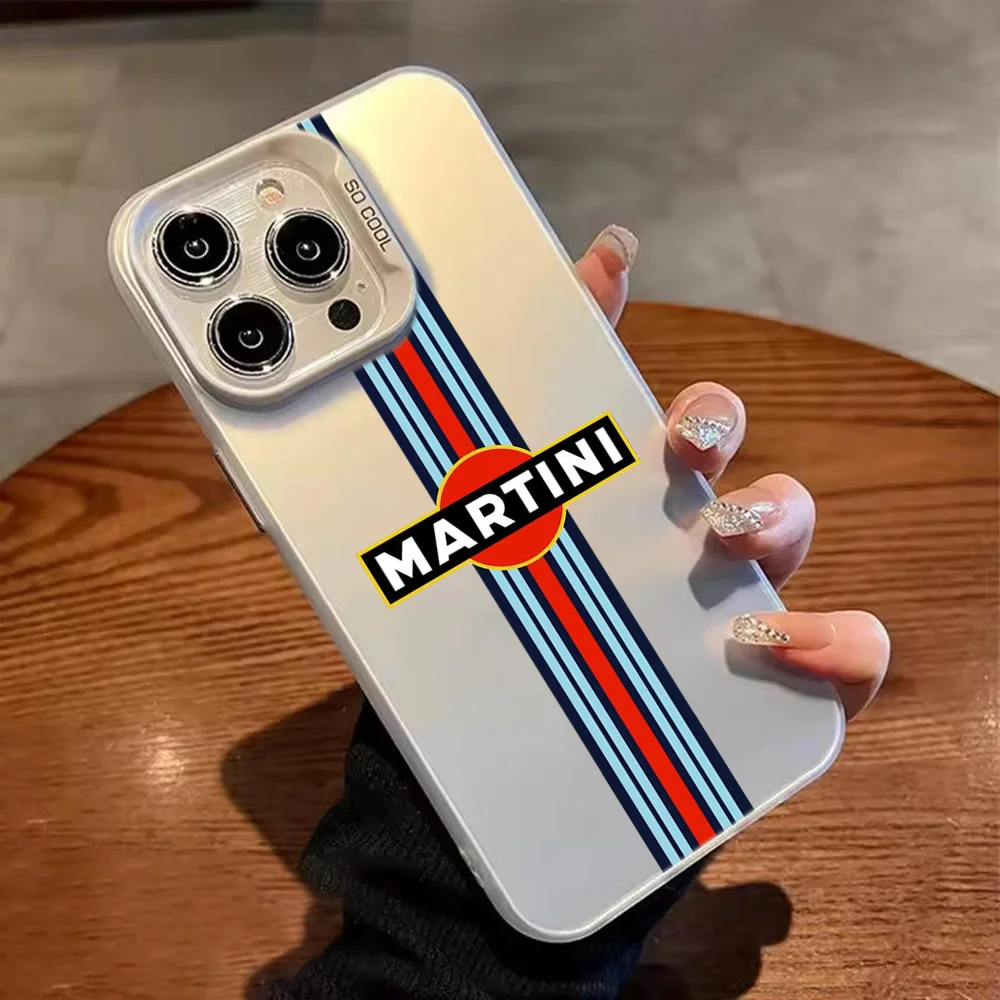 Sleek Silver Silicone Laser Soft Phone Case by M-Martini R-Racing