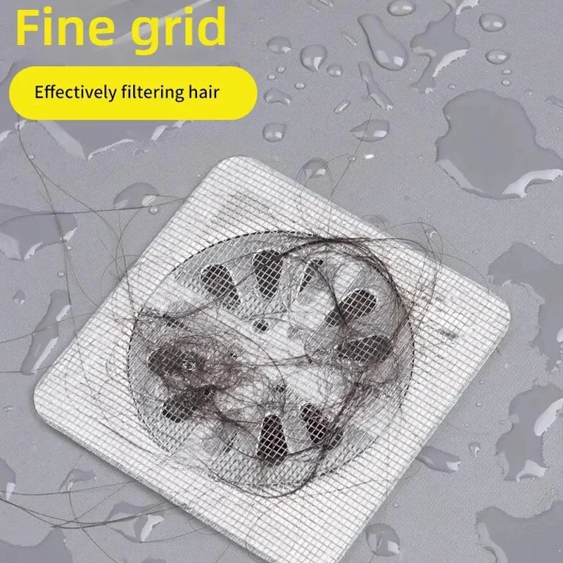 15pcs Drain Strainer Cover For Hair Stopper, Disposable Shower Drain Hair Catcher, Disposable Hair Catchers For Shower, Floor Si